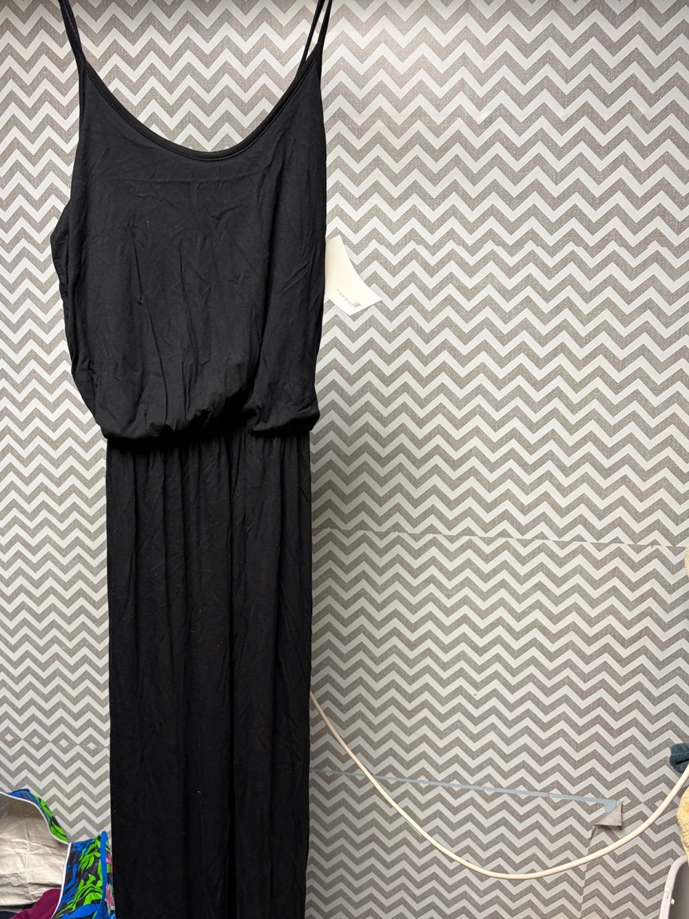 NEW Classic Black Spaghetti-Strap Maxi Dress NWT